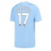 Manchester City Kevin De Bruyne #17 Hjemmedrakt 2023-24 Korte ermer